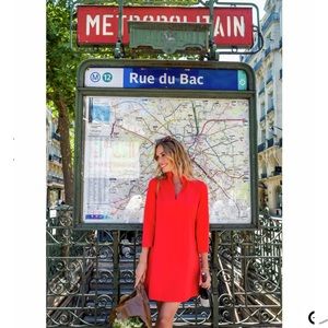 Tuckernuck Poppy Red Ponte Clifton Wrinkle Free Mini Dress Size S NEW with tags